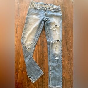 Levi's Women's Distressed Skinny Jeans - Light Blue